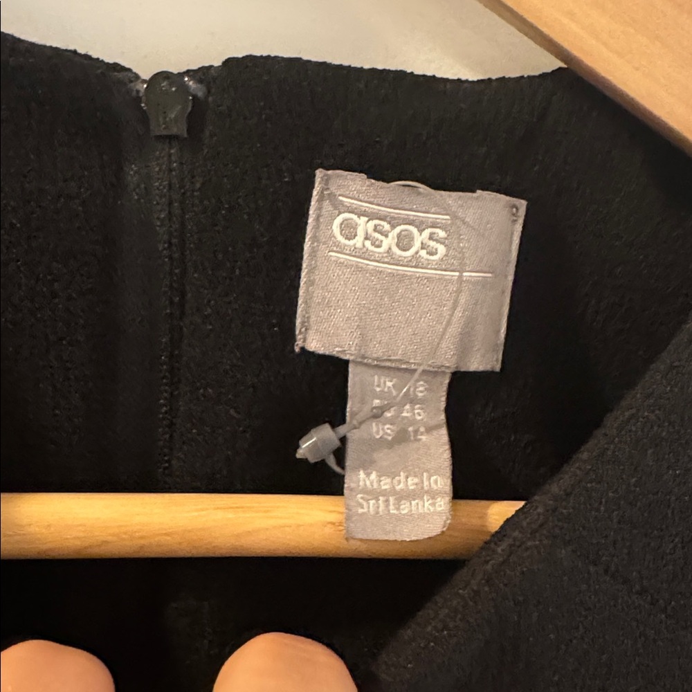 ASOS Elegant Black pencil dress with strong shoulder 
Pads